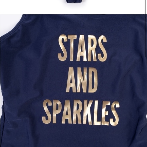 Cat & Jack "Stars & Sparkles" one-piece swimsuit 6/6X - Picture 2 of 2